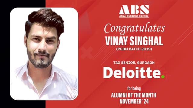 ABS ALUMNI OF THE MONTH NOVEMBER’24