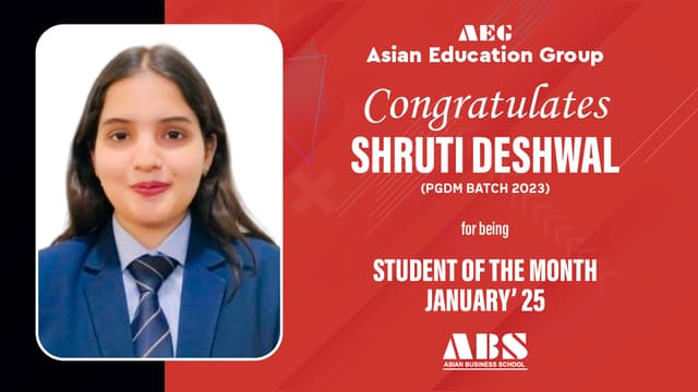 Student Of The Month Batch 2023 | Jan 2025