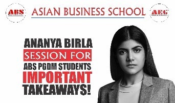 Read more about the article Corporate Resource Cell at ABS organises LEAD Series Lecture with “Youth Icon”, social entrepreneur, acclaimed musician, mental health advocate, & a “Forbes Woman to Watch” – Ms. ANANYA BIRLA – presents a brilliant, youthful live webinar session on “LET THERE BE LOVE” at Asian Business School!
