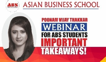 Read more about the article Corporate Resource Cell organised a webinar with Poonam Vijay Thakkar, Industry Expert-Marketing, Digital, Content & Analytics, Mentor of Change-NitiAayog (GOI) renders a powerful, envisioning live webinar session on “THE ART OF SCALING NEW HEIGHTS” at ABS!