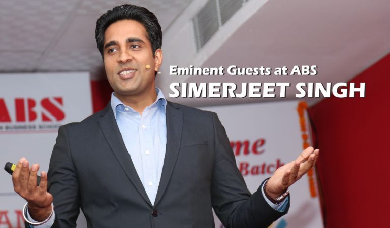 Read more about the article Distinguished Speakers at ABS – International Motivational Speaker, Simerjeet Singh illumines ABS PGDM students