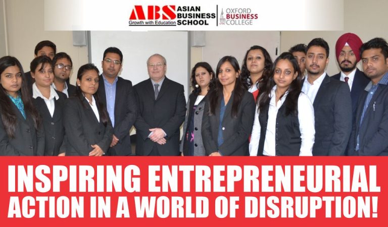 Read more about the article ABS as a Best B-school for Inspiring Entrepreneurial Action in a World of Disruption