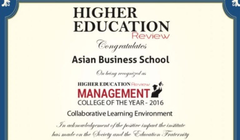 Read more about the article “Higher Education Review Award” Conferred