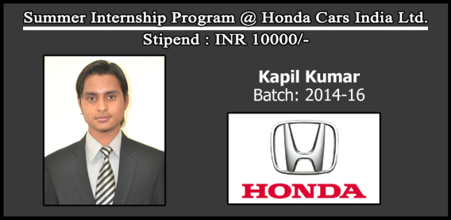 Read more about the article Summer Internship Program @ Honda Cars India Ltd.